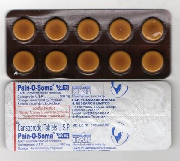 Buy Online PAIN O SOMA 500 MG Tablet in USA